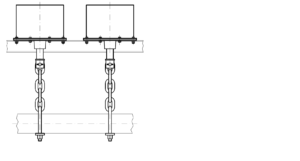 Universal axle lifts for vehicles with mechanical suspension