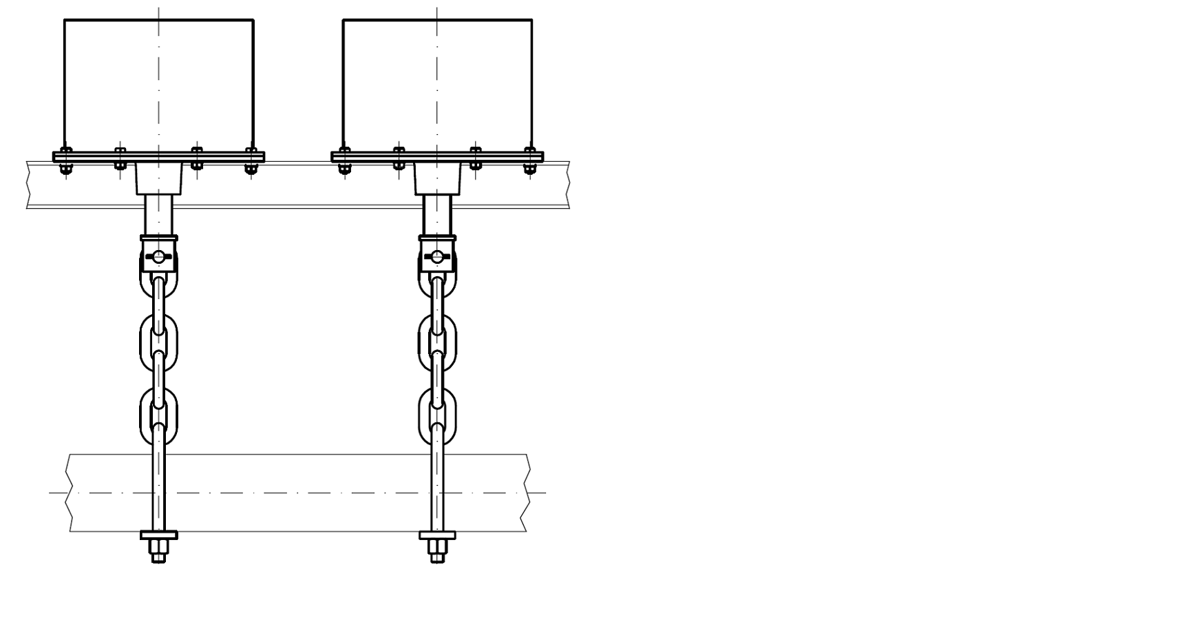 Universal axle lifts for vehicles with mechanical suspension